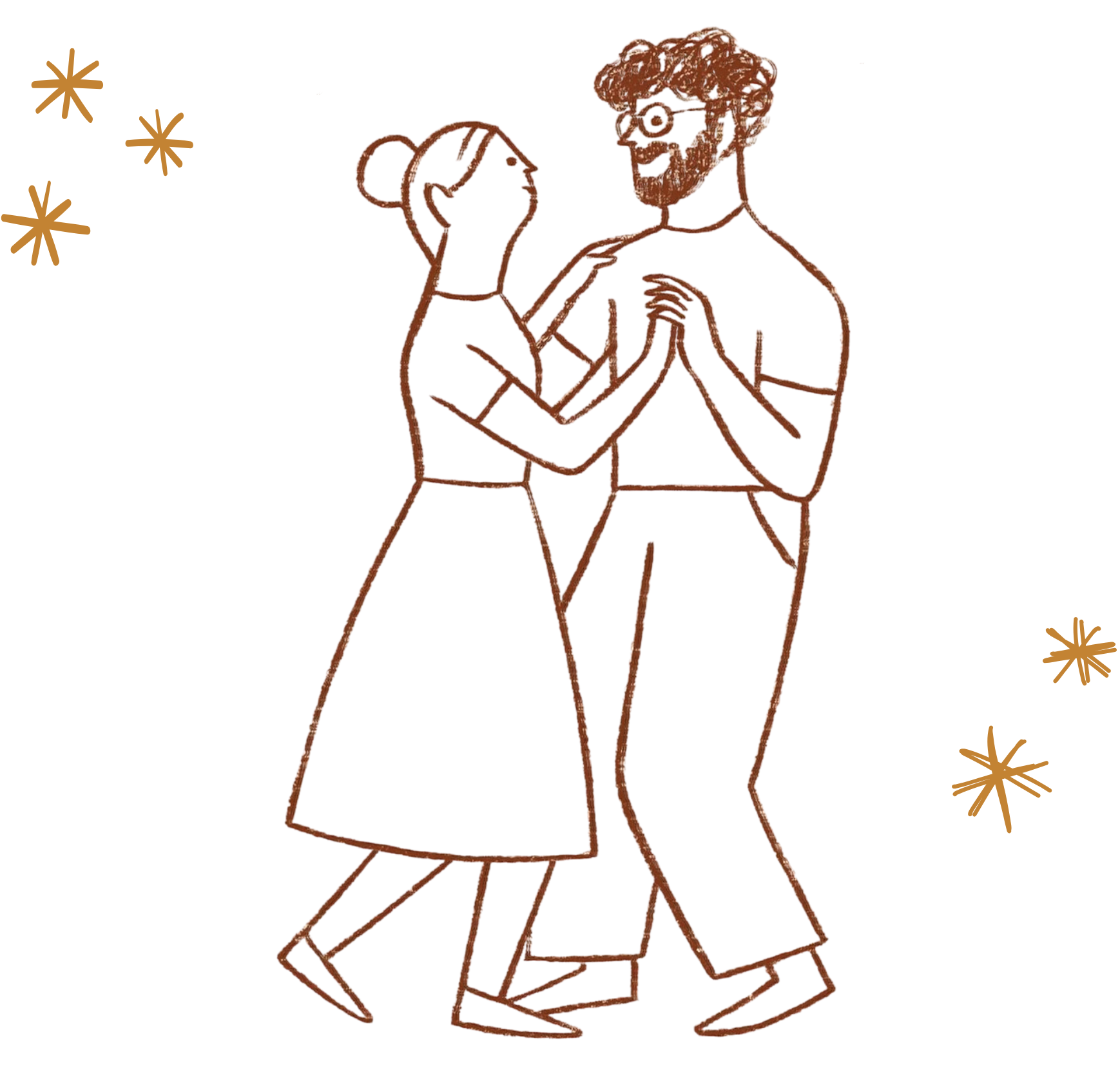 Drawing of married couple